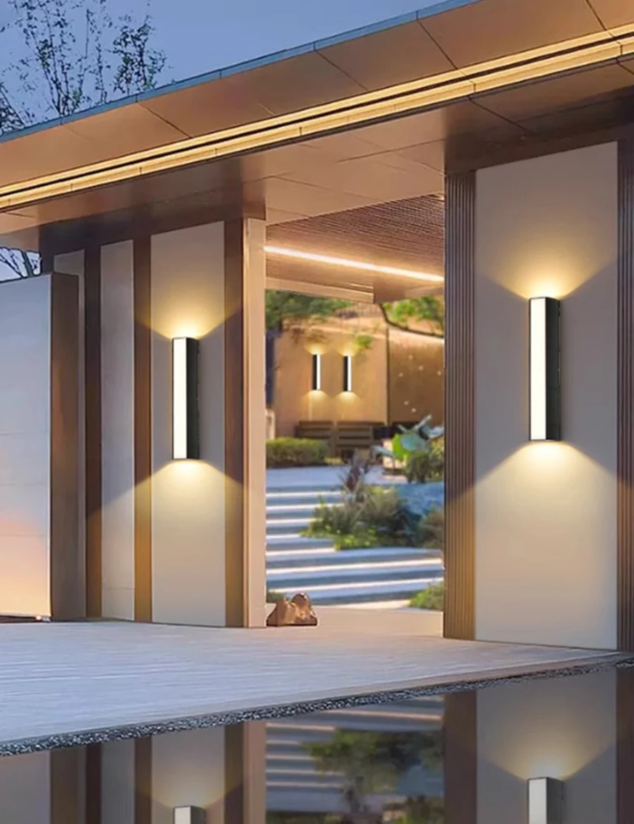Modern LED Wall Lights Waterproof Outdoor Wall Lamp Long Strip IP65 Aluminum Wall Light Garden Porch Light Fixtures Luminaire