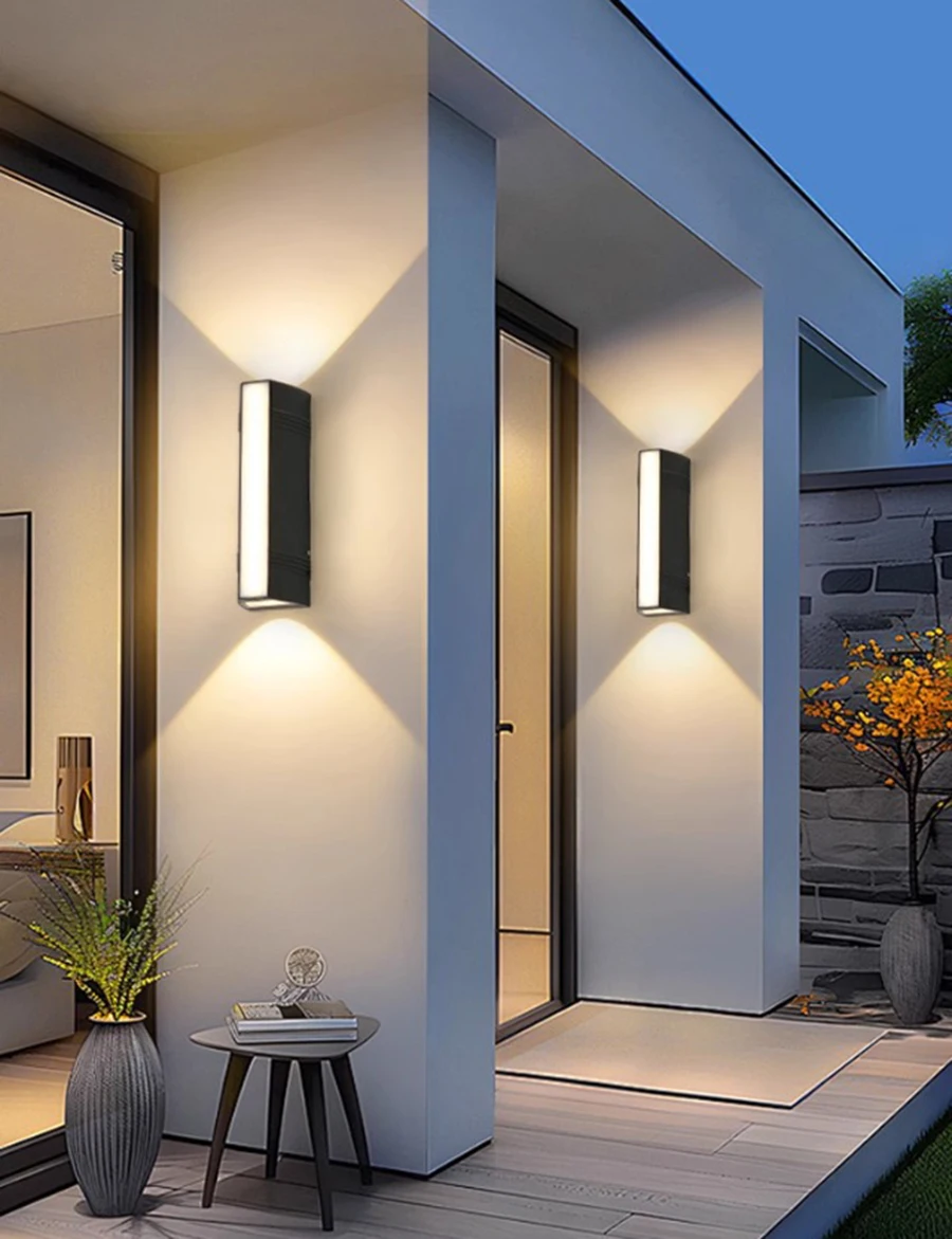 Modern LED Wall Lights Waterproof Outdoor Wall Lamp Long Strip IP65 Aluminum Wall Light Garden Porch Light Fixtures Luminaire