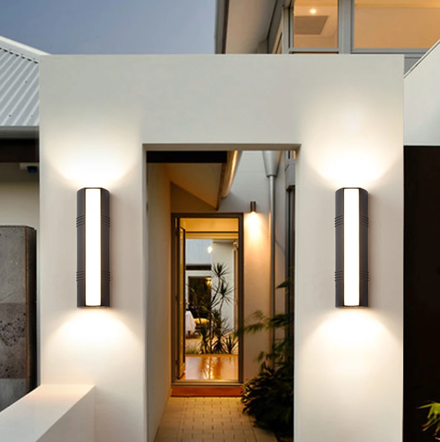 Modern LED Wall Lights Waterproof Outdoor Wall Lamp Long Strip IP65 Aluminum Wall Light Garden Porch Light Fixtures Luminaire
