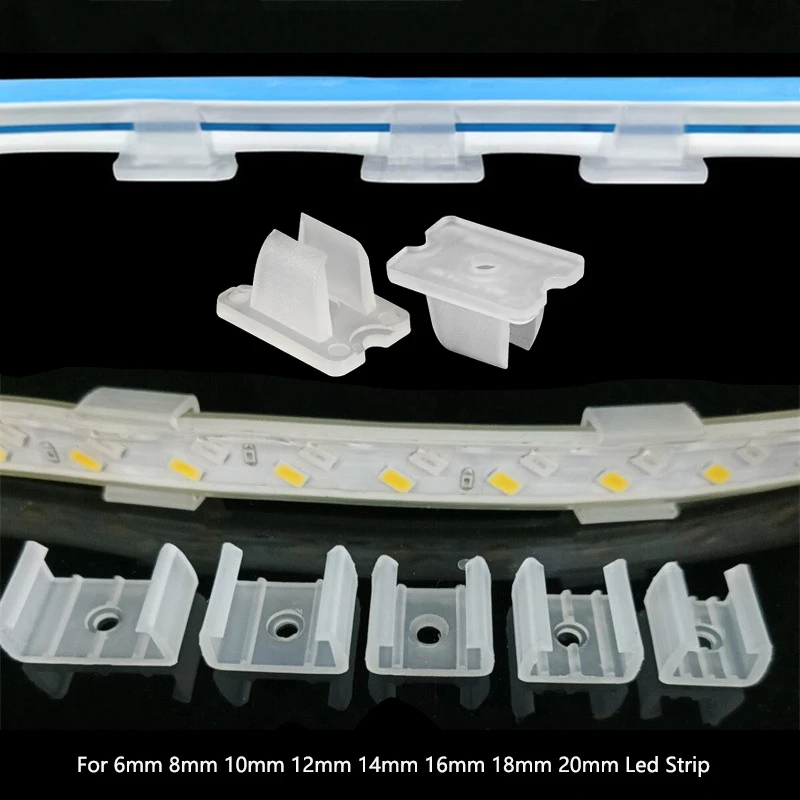 LED Strip Lights Connector LED Cable Organizer Clip Cable Management For W5-20mm Neon Led Tape 110V 220V 24V Wire Manager Holder