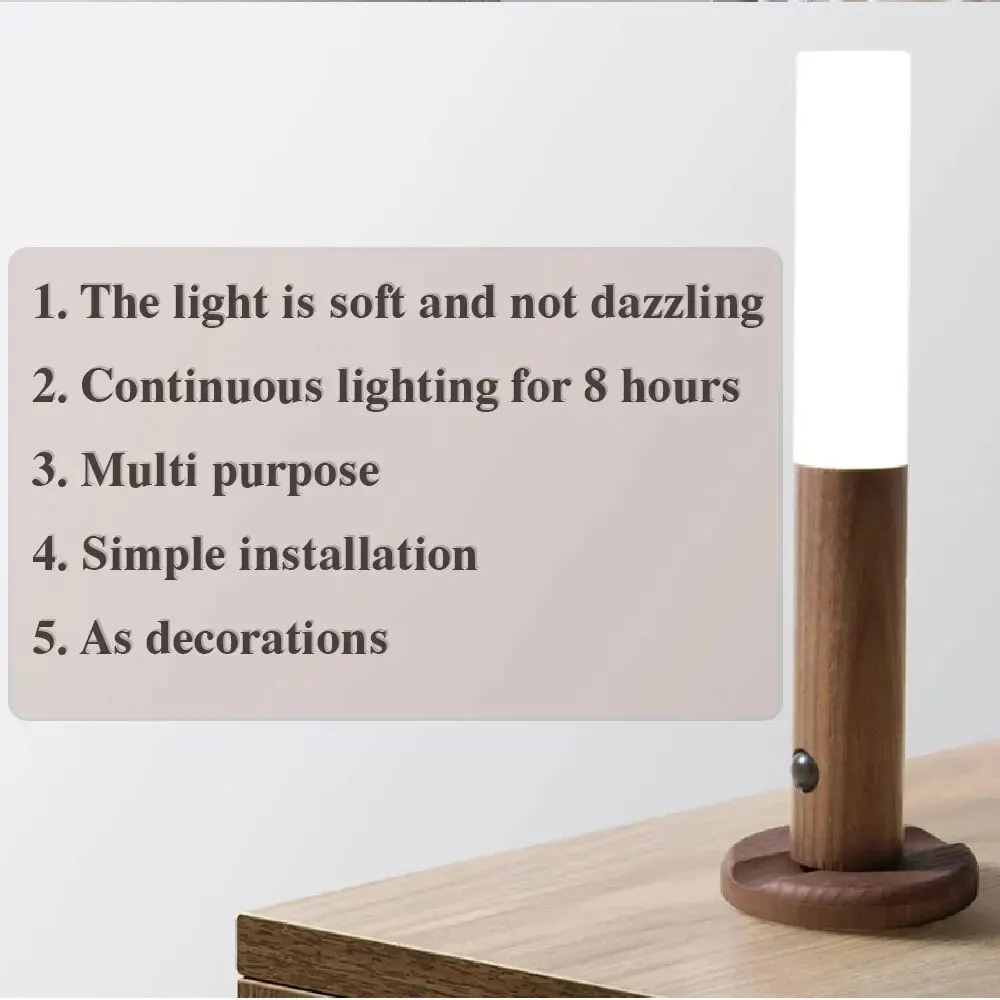 1pc Intelligent Human Body Induction Night Light, LED Rechargeable Corridor Cabinet Wall Light, Household Toilet Wall Induction