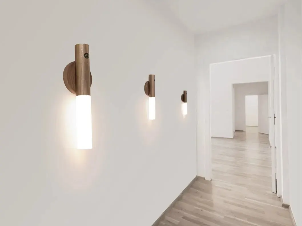 1pc Intelligent Human Body Induction Night Light, LED Rechargeable Corridor Cabinet Wall Light, Household Toilet Wall Induction