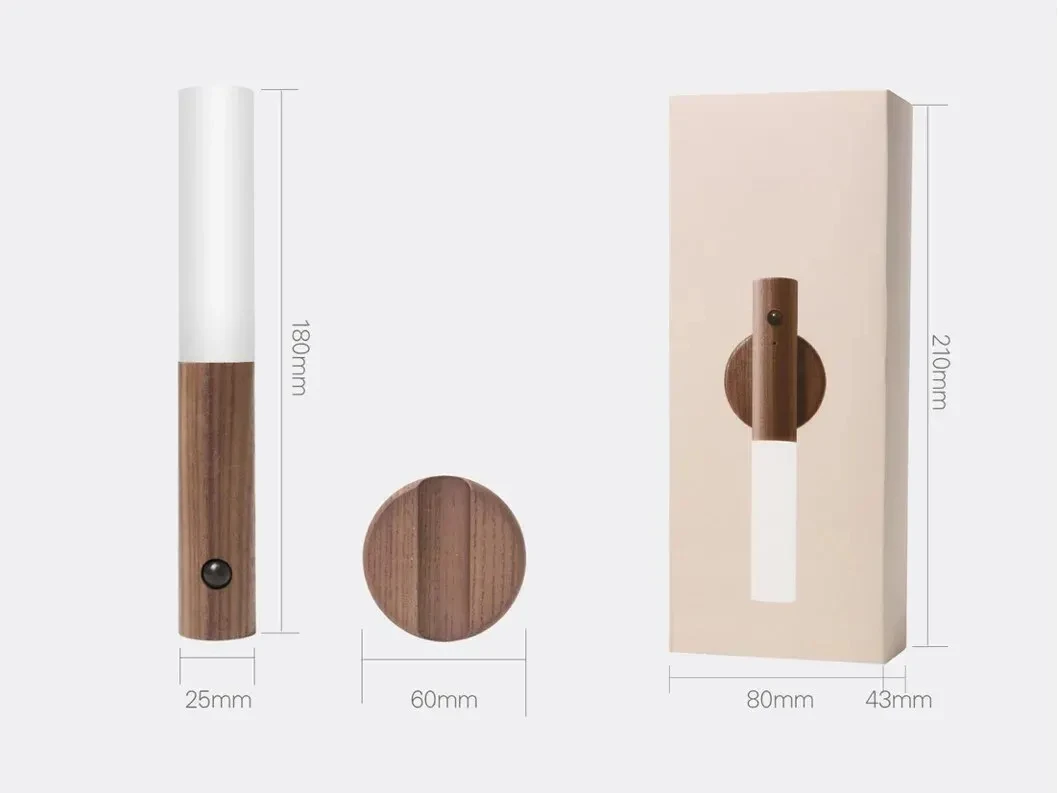 1pc Intelligent Human Body Induction Night Light, LED Rechargeable Corridor Cabinet Wall Light, Household Toilet Wall Induction