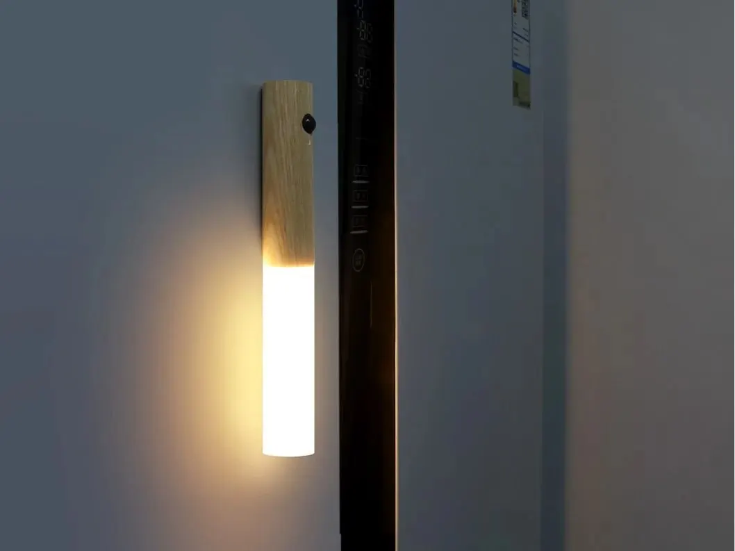 1pc Intelligent Human Body Induction Night Light, LED Rechargeable Corridor Cabinet Wall Light, Household Toilet Wall Induction