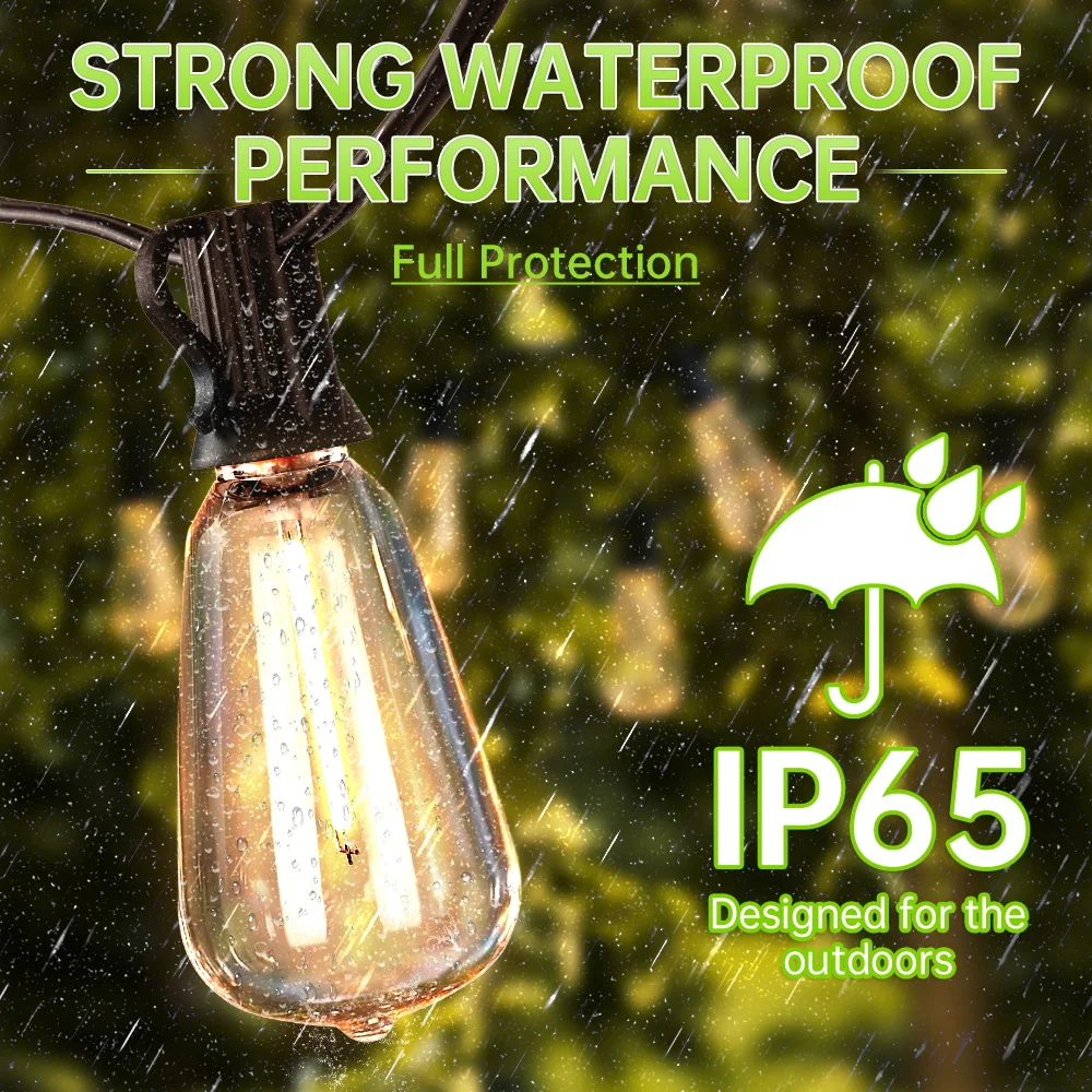 Outdoor Solar Light String Balcony With Warm Light Bulb Remote Control 7/10/15 Meters Multiple Specifications Garden Lamp String