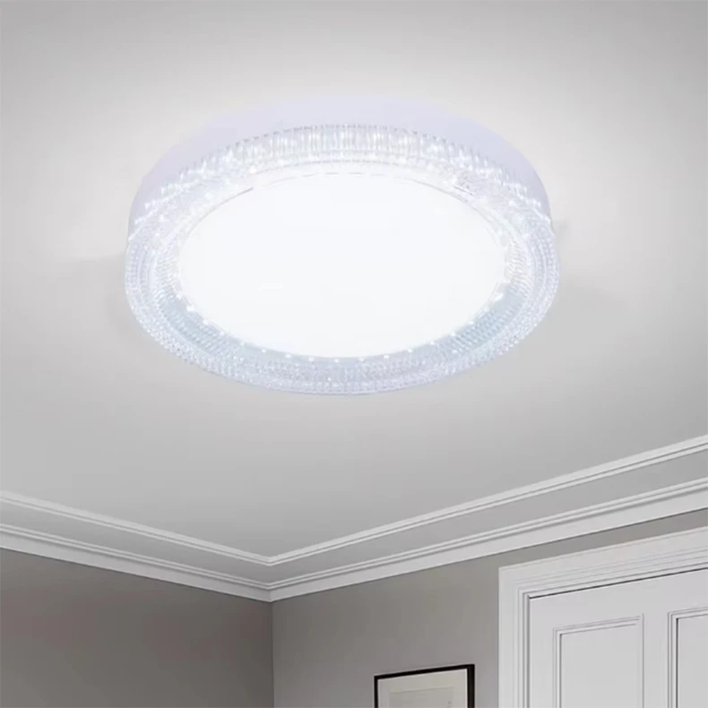 Modern Ultra Thin Crystal Ceiling Light Round Ceiling Home Lamp Cool White Suitable for Balcony Kitchen Bedroom Light AC85-260V