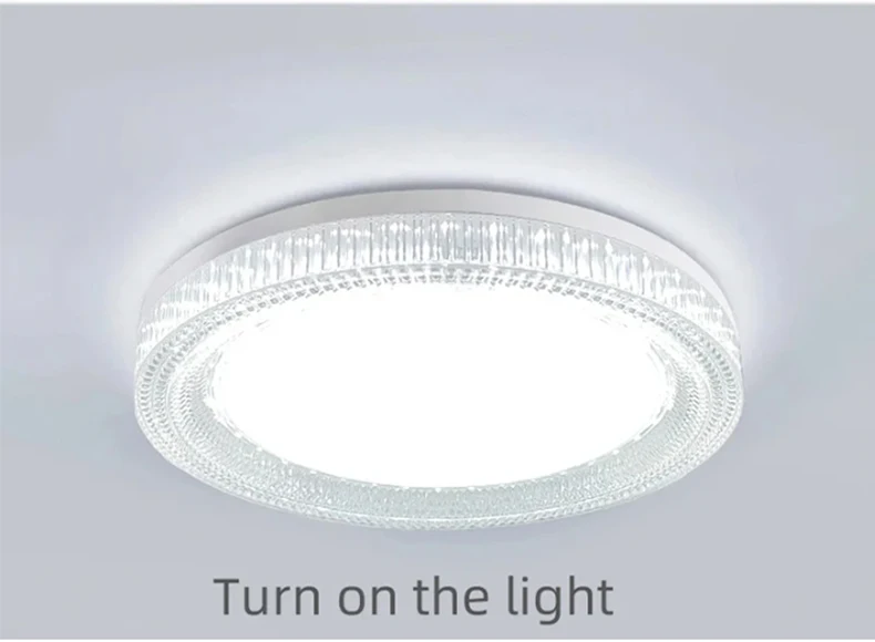 Modern Ultra Thin Crystal Ceiling Light Round Ceiling Home Lamp Cool White Suitable for Balcony Kitchen Bedroom Light AC85-260V