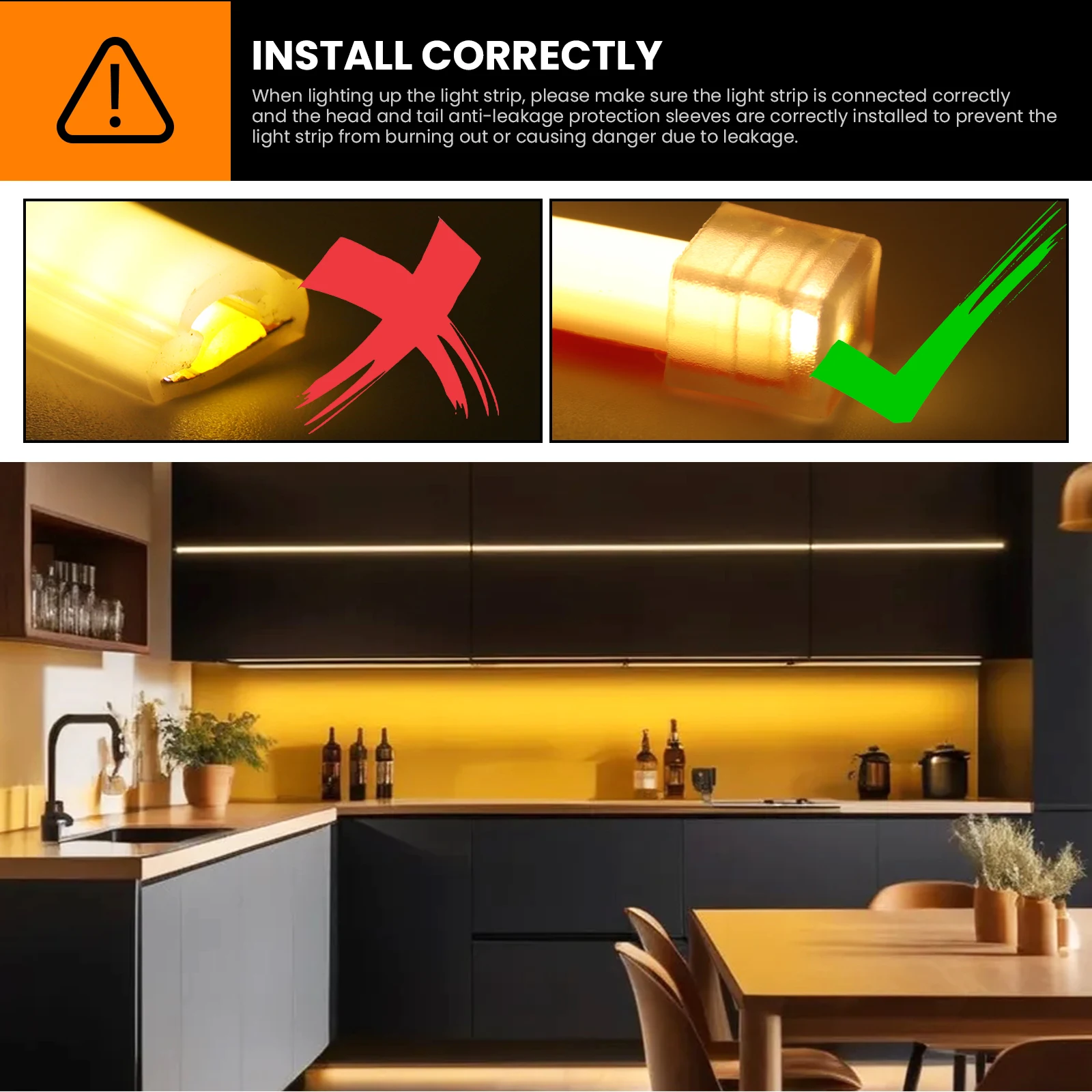 220V COB LED Strip Lights 288LEDs/m Waterproof LED Strip with Dimmer/Switch and Plug 0.5m 5m 10m 20m 35m Flexible Tape for Home