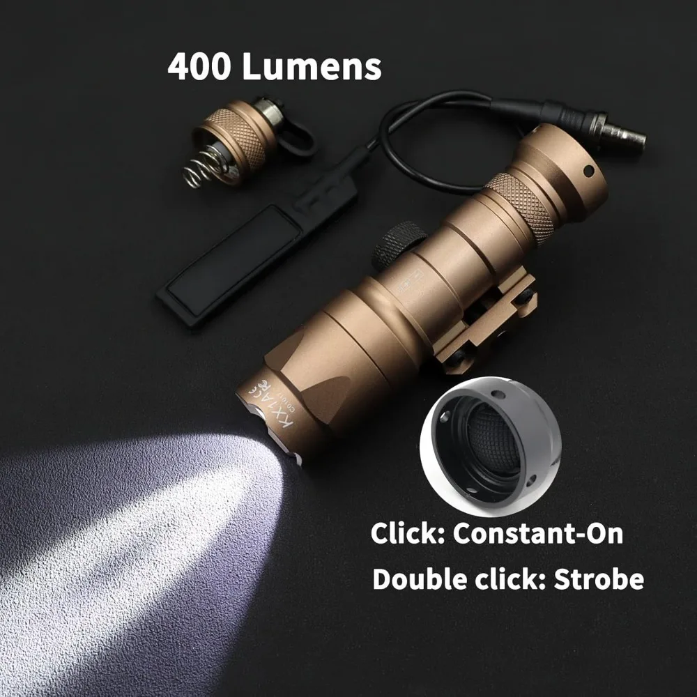 M300A M600C Tactical LED Flashlight Weapon Scout Light Fit 20mm Picatinny Rail Hunting Airsoft Accessory for Outdoor Hunting