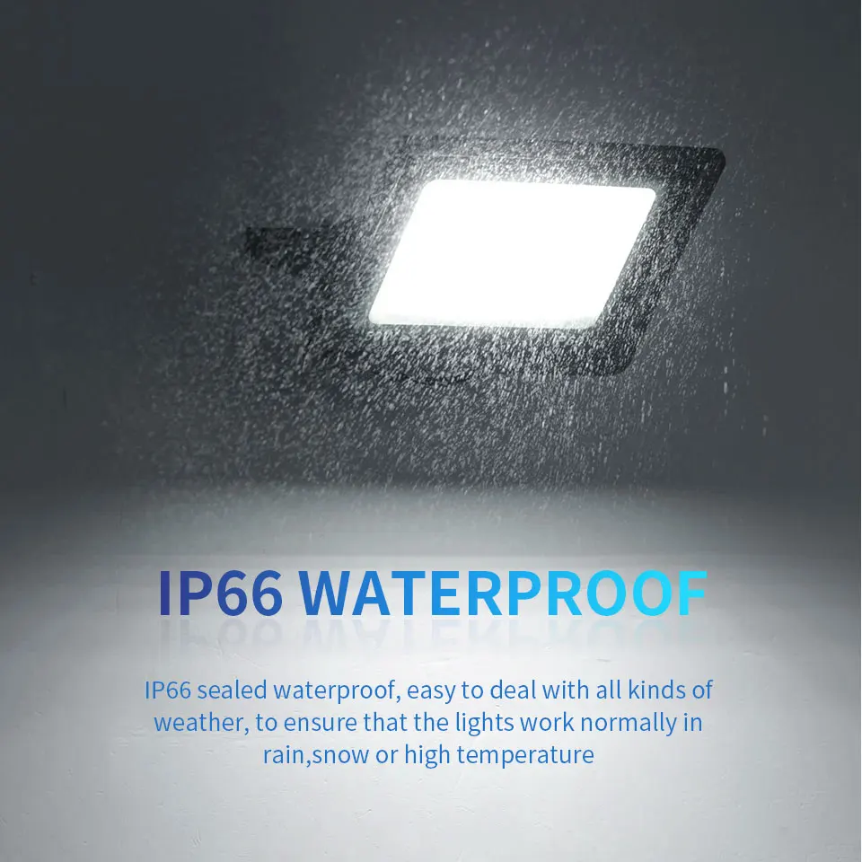 Outdoor LED Floodlights 10W 20W 30W 50W 100W 150W 200W 300W AC220V AC110V Ultra-bright Garden Garage Lighting Outdoor LED Light