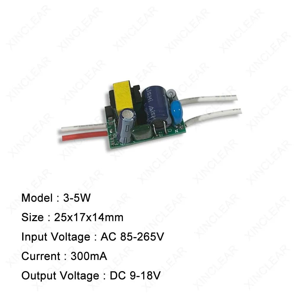 LED Driver 3-5W 4-7W 8-12W 12-18W 18-25W 25-36W Power Supply 300mA 600MA 900MA Constant Current Driver LED Lighting Transformer