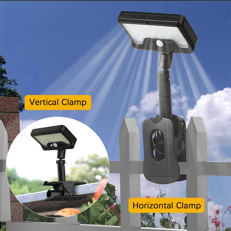 Solar Motion Sensor Outdoor Light, 360° Rotatable 4 Lighting Modes, Weatherproof, Multiple Mounting Lighting,for Outdoor Securit