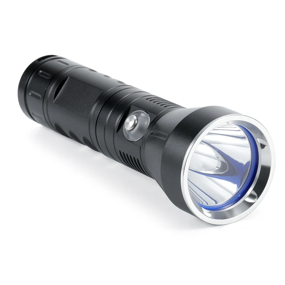 Professional 30W LED Diving Flashlight 3000lumens Tactical Underwater 100M Waterproof 26650 Deep-Sea Fish Lamp