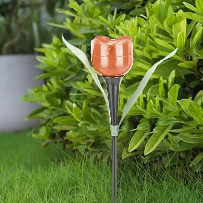 Solar Tulip Flower Lights Outdoor LED Waterproof Garden Stake Lawn Decor Yard Party Decoration Warm White Solar Outdoor Light