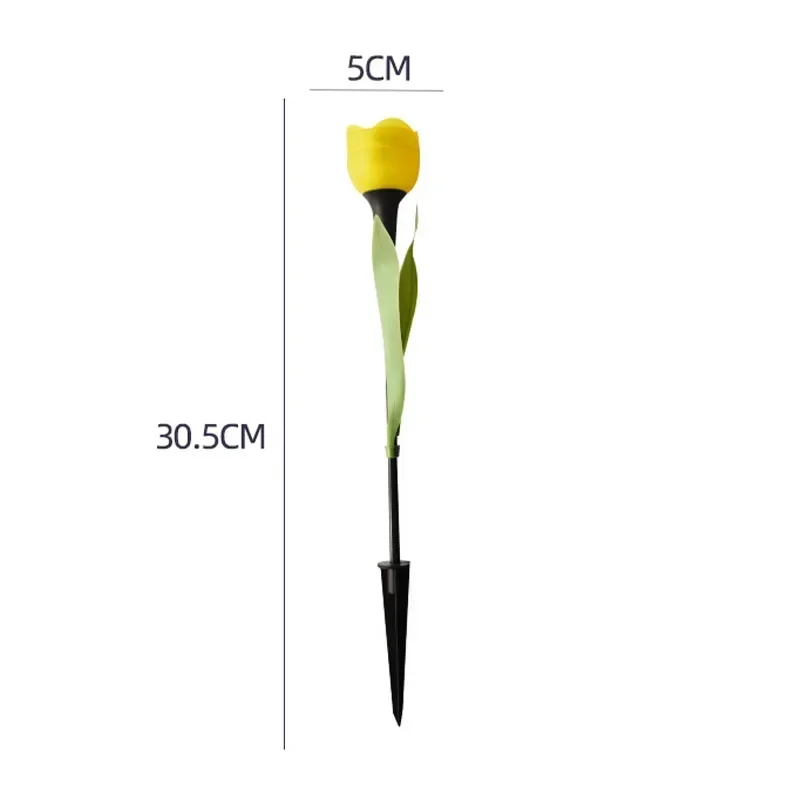 Solar Tulip Flower Lights Outdoor LED Waterproof Garden Stake Lawn Decor Yard Party Decoration Warm White Solar Outdoor Light