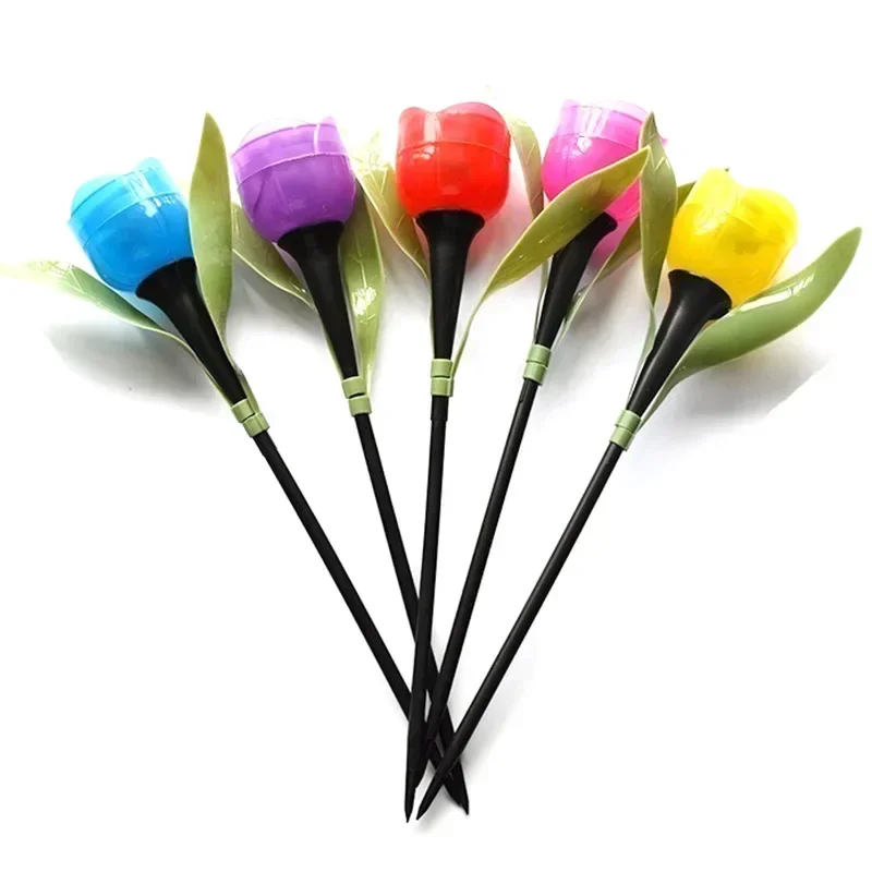 Solar Tulip Flower Lights Outdoor LED Waterproof Garden Stake Lawn Decor Yard Party Decoration Warm White Solar Outdoor Light