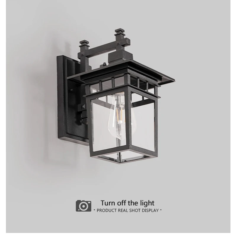 LED Outdoor Waterproof Wall Lamp Iron Painted Garden Balcony Corridor Wall Lamp Minimalist Decorative Wall Lamp AC110-220V