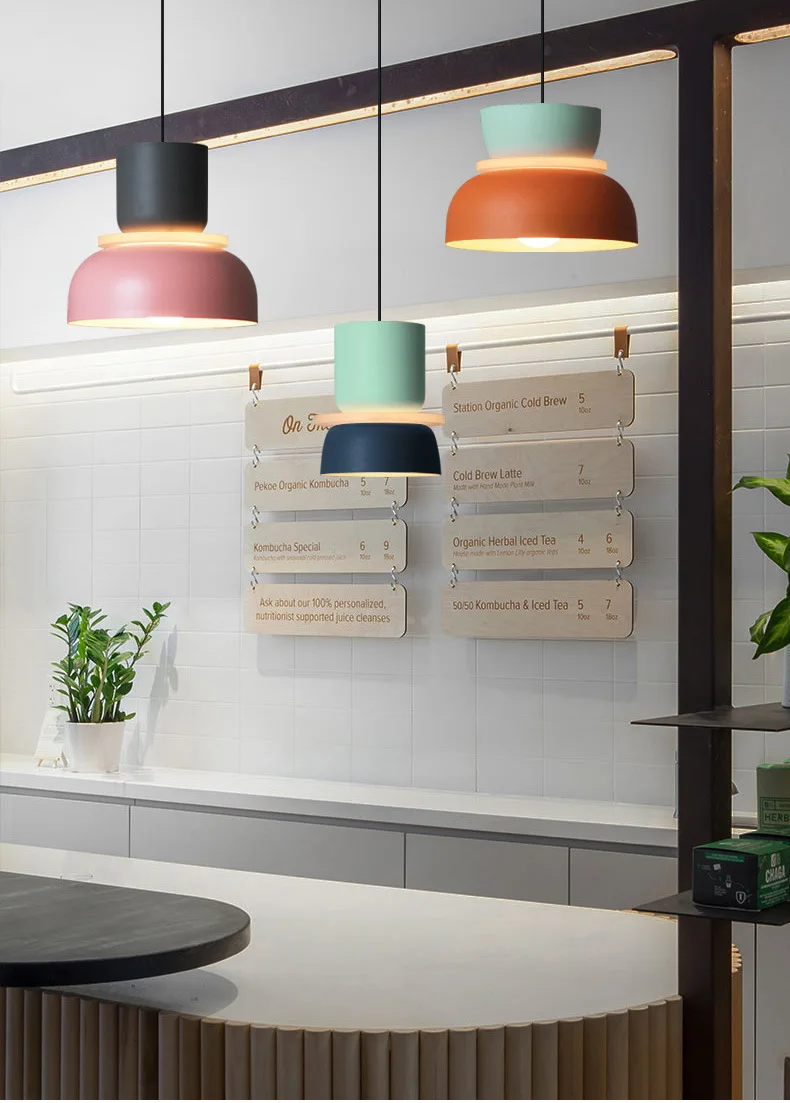 New Modern Pendant Lamp Led Nordic Hanging Suspension Bedside Living Bedroom Study Bar Dining Room Lighting Macaron Decor Lights