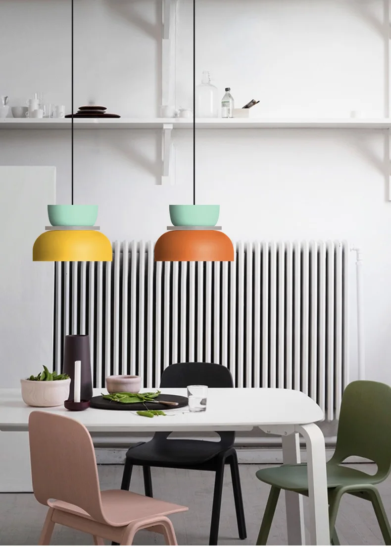 New Modern Pendant Lamp Led Nordic Hanging Suspension Bedside Living Bedroom Study Bar Dining Room Lighting Macaron Decor Lights