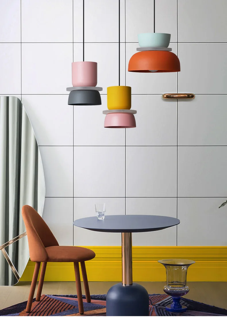 New Modern Pendant Lamp Led Nordic Hanging Suspension Bedside Living Bedroom Study Bar Dining Room Lighting Macaron Decor Lights