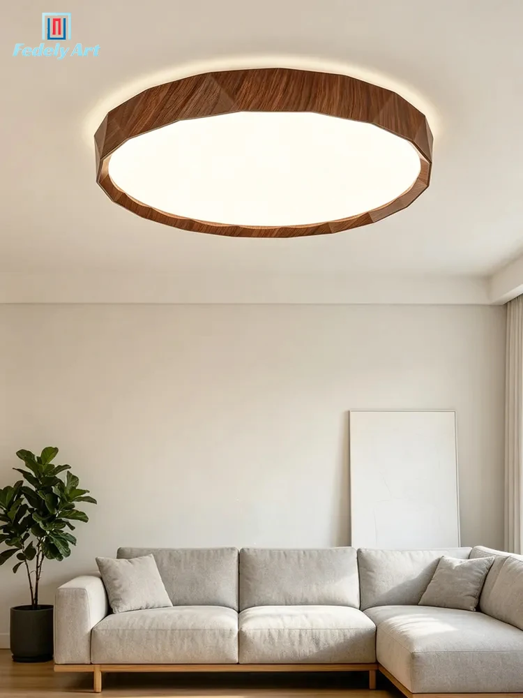 Modern Living Room Ceiling Light Bedroom Circular Chandelier Villa Kitchen Shrink LED Lamp Channel Lamp 3 Color Change Lamplight