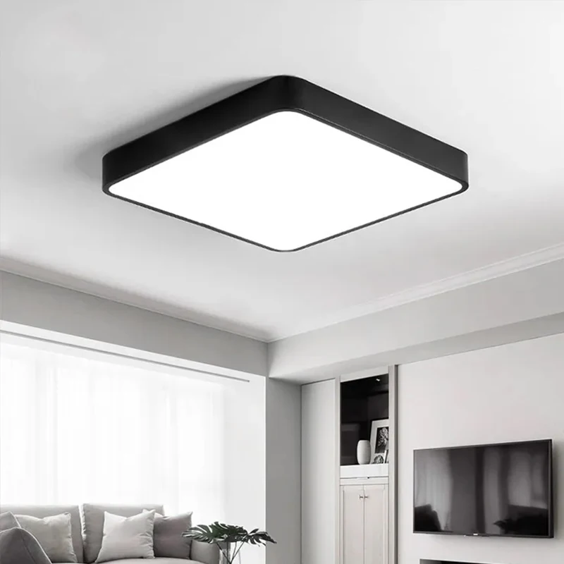 Modern Living Room Ceiling Light Bedroom Circular Chandelier Villa Kitchen Shrink LED Lamp Channel Lamp 3 Color Change Lamplight