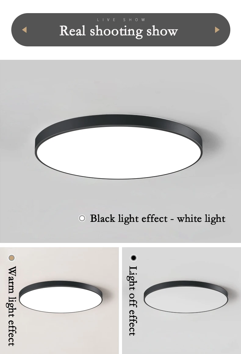 Modern Living Room Ceiling Light Bedroom Circular Chandelier Villa Kitchen Shrink LED Lamp Channel Lamp 3 Color Change Lamplight