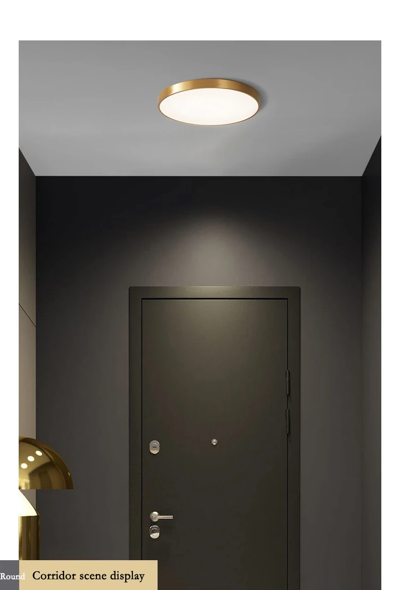 Modern Living Room Ceiling Light Bedroom Circular Chandelier Villa Kitchen Shrink LED Lamp Channel Lamp 3 Color Change Lamplight