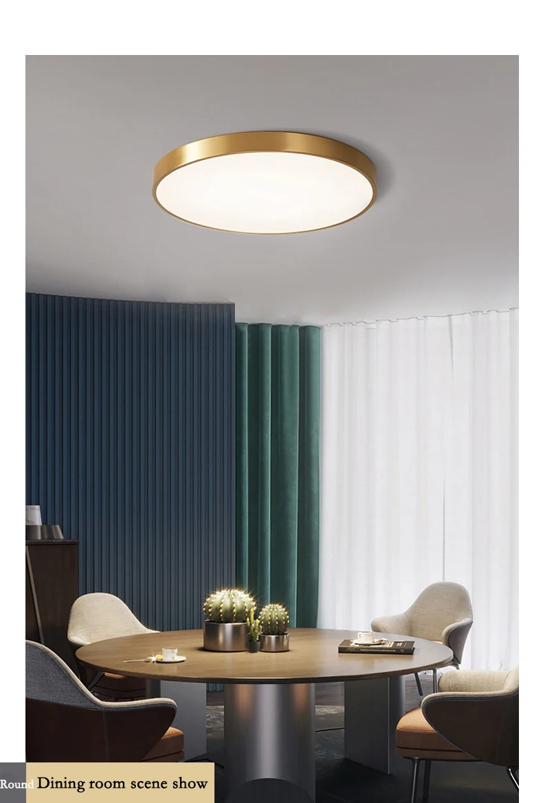 Modern Living Room Ceiling Light Bedroom Circular Chandelier Villa Kitchen Shrink LED Lamp Channel Lamp 3 Color Change Lamplight