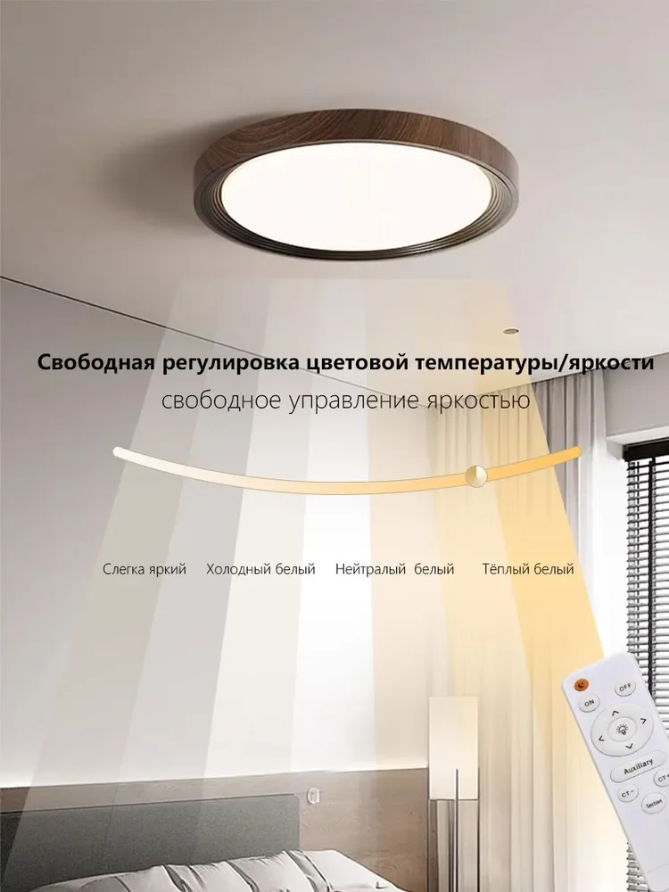 Modern Living Room Ceiling Light Bedroom Circular Chandelier Villa Kitchen Shrink LED Lamp Channel Lamp 3 Color Change Lamplight