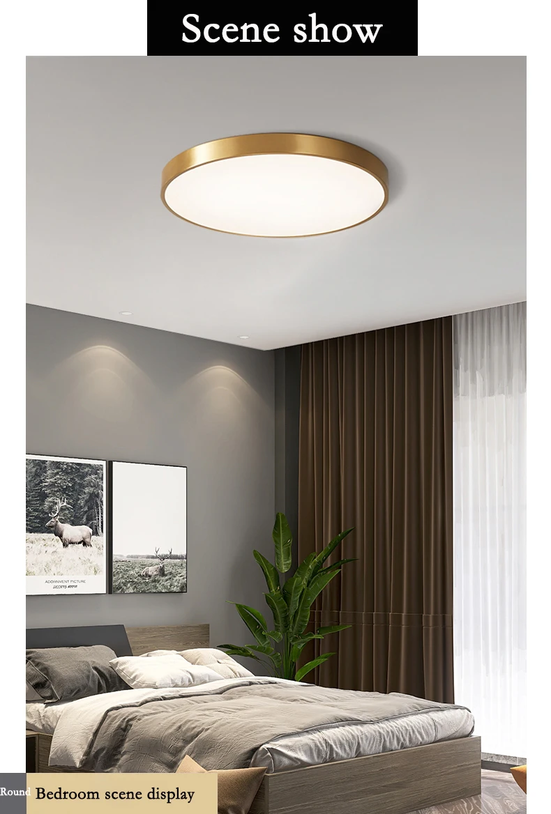 Modern Living Room Ceiling Light Bedroom Circular Chandelier Villa Kitchen Shrink LED Lamp Channel Lamp 3 Color Change Lamplight
