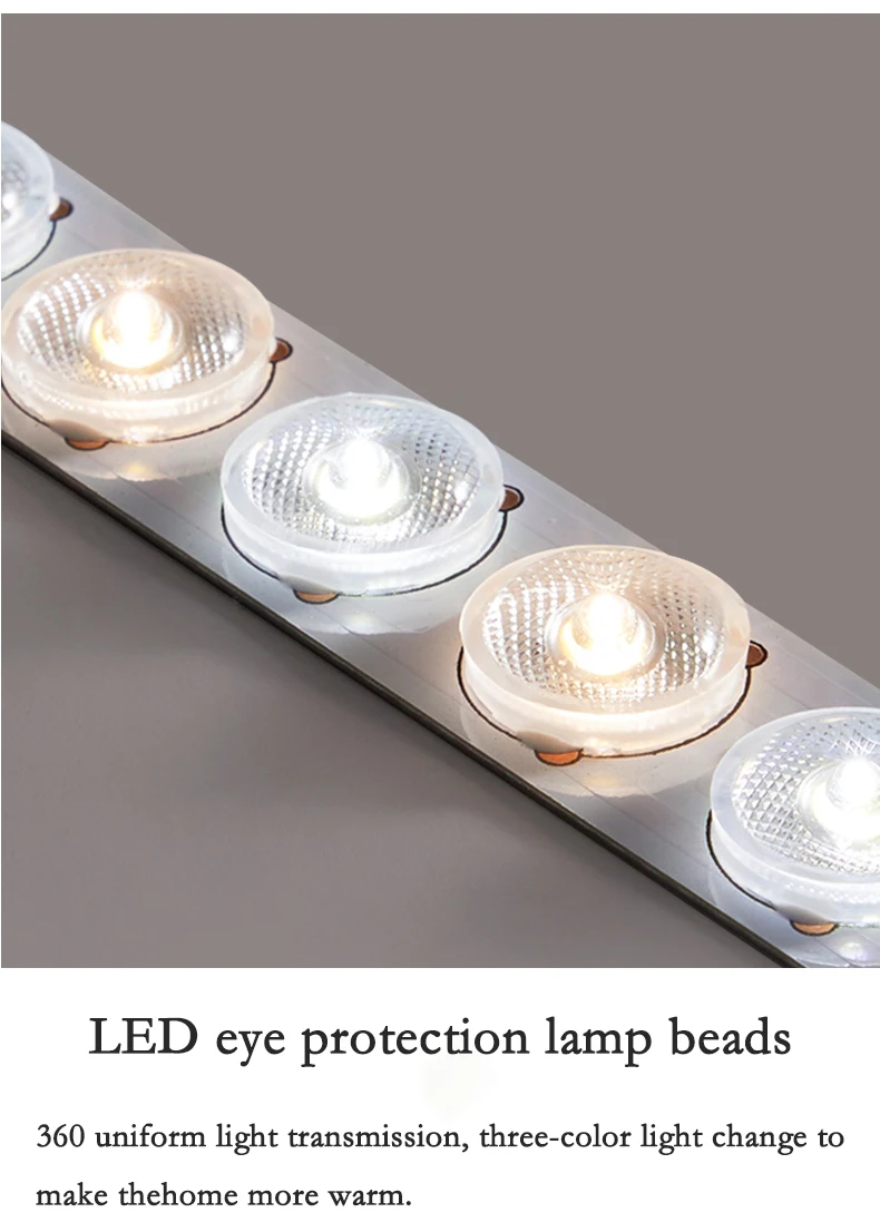Modern Living Room Ceiling Light Bedroom Circular Chandelier Villa Kitchen Shrink LED Lamp Channel Lamp 3 Color Change Lamplight