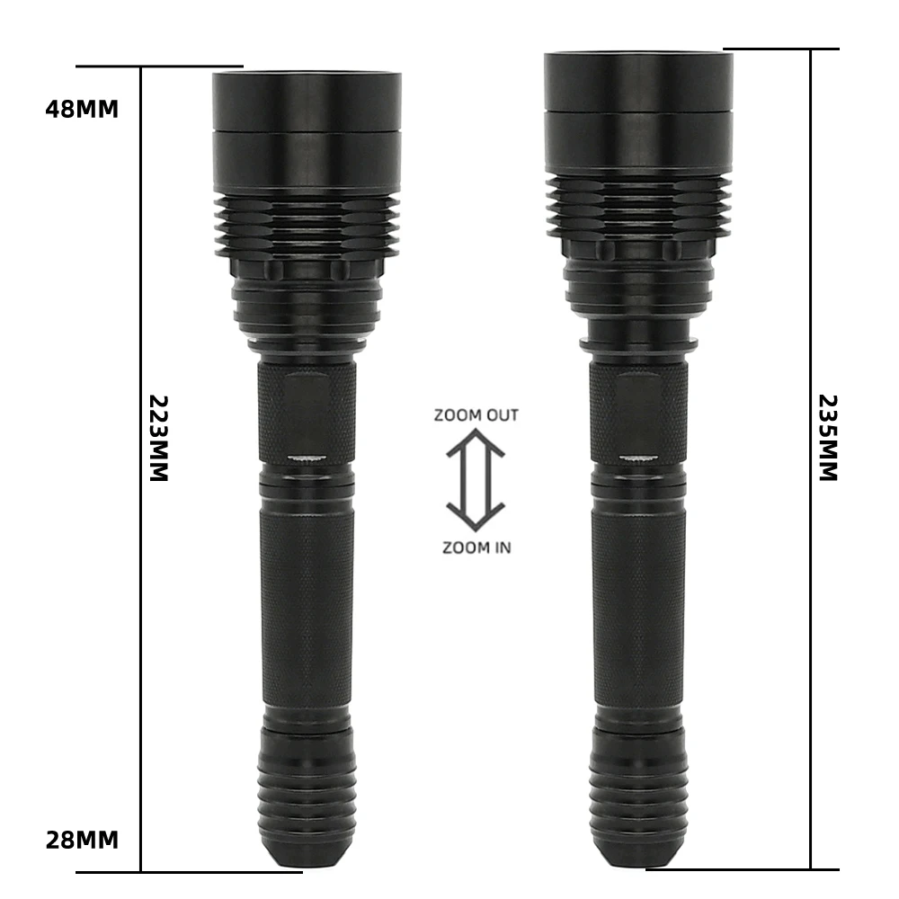 Green Light Flashlight, Single Mode Green Led Hunting Light, Zoomable Light for Hunting, Green Torch for Night Vision, Astronomy