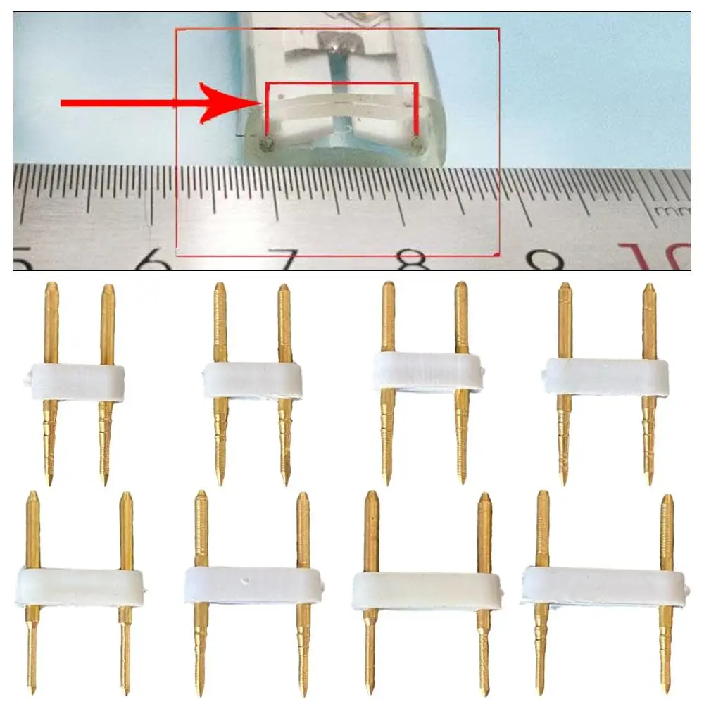 5PCS Gold RGB Connector Copper 6mm 7mm 8mm 9mm 10mm 11mm 12mm 13.5mm Solderless Connectors Terminals Connector LED Strip