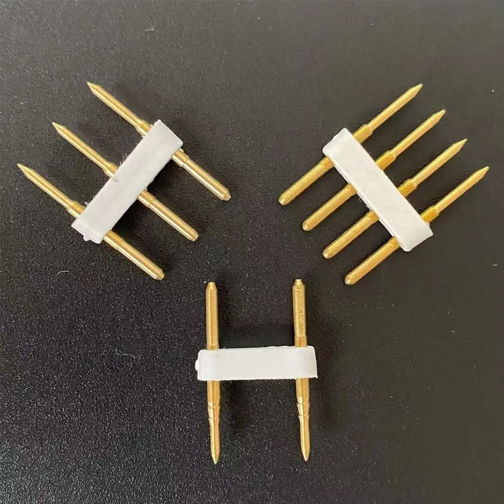 5PCS Gold RGB Connector Copper 6mm 7mm 8mm 9mm 10mm 11mm 12mm 13.5mm Solderless Connectors Terminals Connector LED Strip