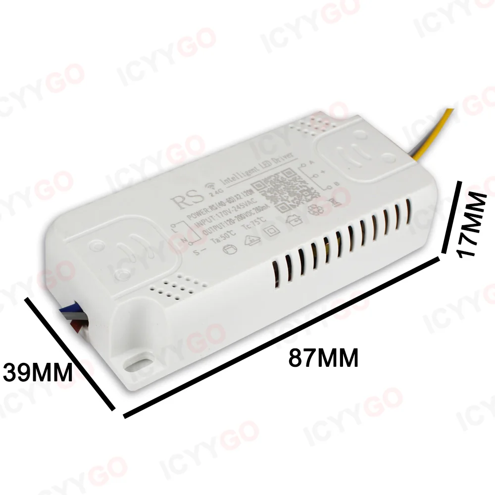 LED Driver 48W 80W 100W 120W 140W 160W APP Control 2.4G Long Distance Smart LED Transformer For Ceiling Lamp Power Supply