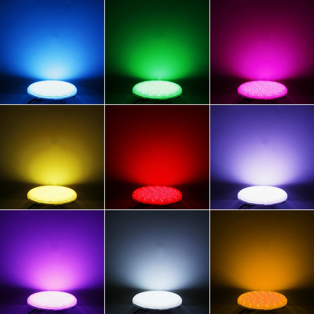 IP68 Swimming Pool Light 18W 35W Resin Filled Light AC12V PAR56 Underwater Light RGB with RC Warm and Cold Light Without RC