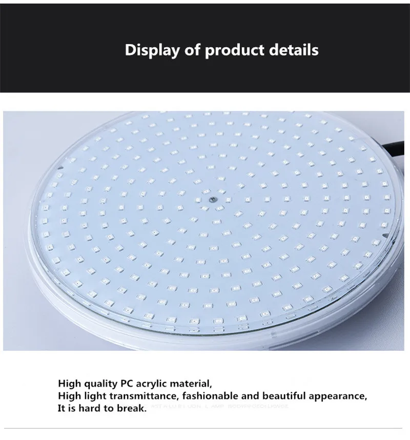 IP68 Swimming Pool Light 18W 35W Resin Filled Light AC12V PAR56 Underwater Light RGB with RC Warm and Cold Light Without RC