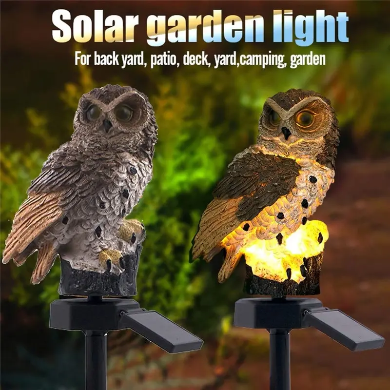 Solar Lamp Owl Animal Solar Garden Lights Solar Powered Solar Led Light Outdoor Garden Decoration Lamp Waterproof Solar Lights