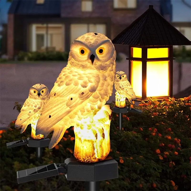 Solar Lamp Owl Animal Solar Garden Lights Solar Powered Solar Led Light Outdoor Garden Decoration Lamp Waterproof Solar Lights