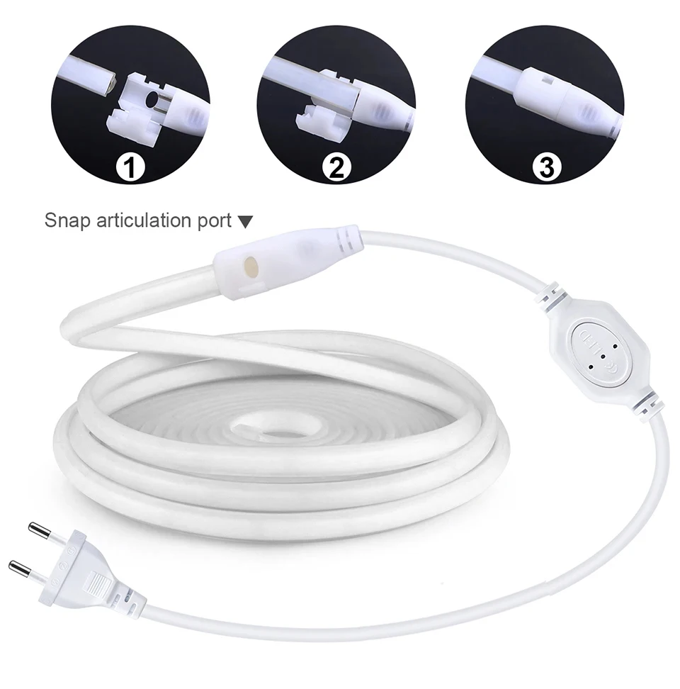 1M-30M COB LED Strip Light Super Bright 220V Led Strip Lights Outdoor Lamp Waterproof Flexible Ribbon Tape With EU Plug
