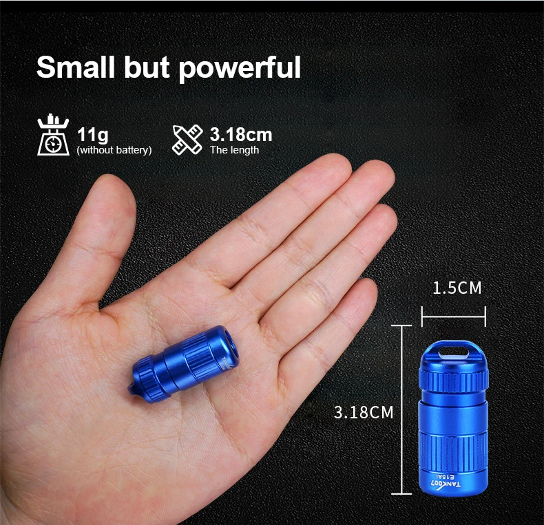 TANK007 E15 AI Outdoor Super Bright LED Flashlight Night Riding Camping Hiking Hunting & Indoor Activities Use