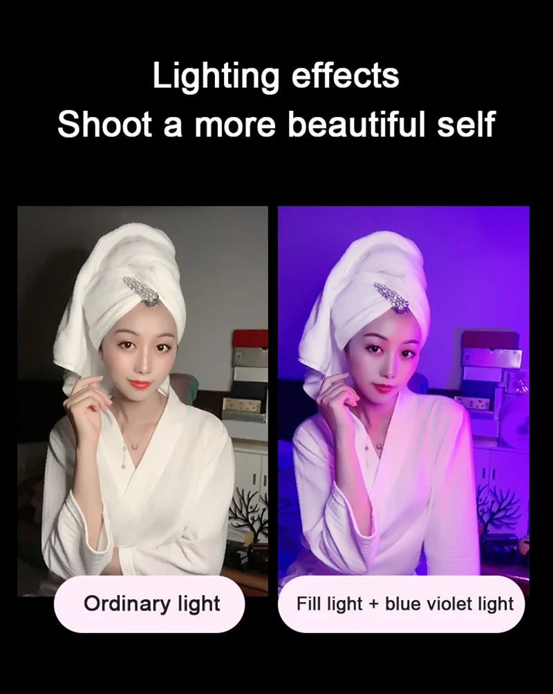 Colorful LED Night Lamps RGB Atmosphere Fill Light Rechargeable Bedroom Photography Lighting Room Decor Luz De Preenchimento New