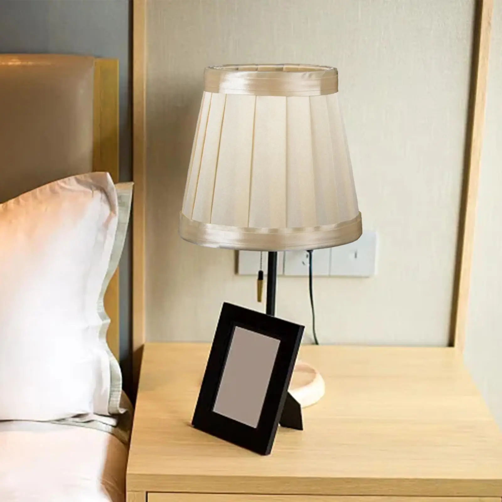 Table Lamp Shade Cover Bedside Light Cover Cloth Lampshade Elegant Convenient Assemble Accessories for Household Decoration