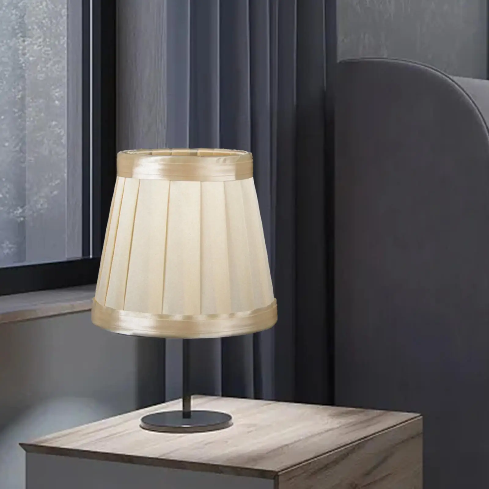 Table Lamp Shade Cover Bedside Light Cover Cloth Lampshade Elegant Convenient Assemble Accessories for Household Decoration