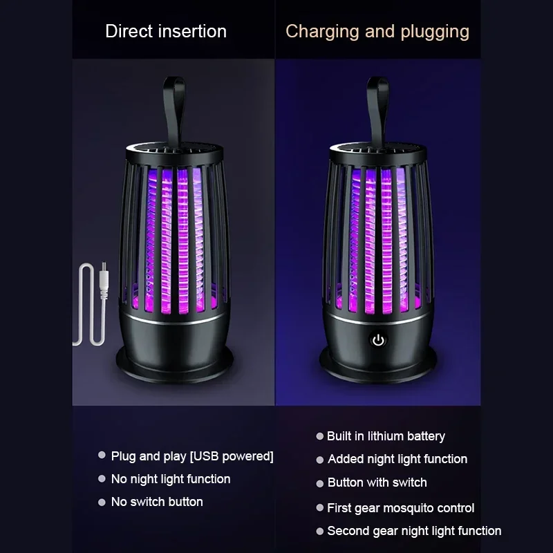 Newest Mosquito Killer Lamp Mute Insect Repellent Radiationless Electric Insect Trap Usb Charging Mosquito Killer Outdoor Trap