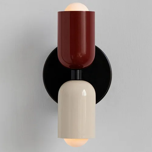 Nordic Colorful LED Wall Lamps Modern Minimalist Cream Double Head Lights For Living Room Bedroom Bedside Indoor Decor Fixtures