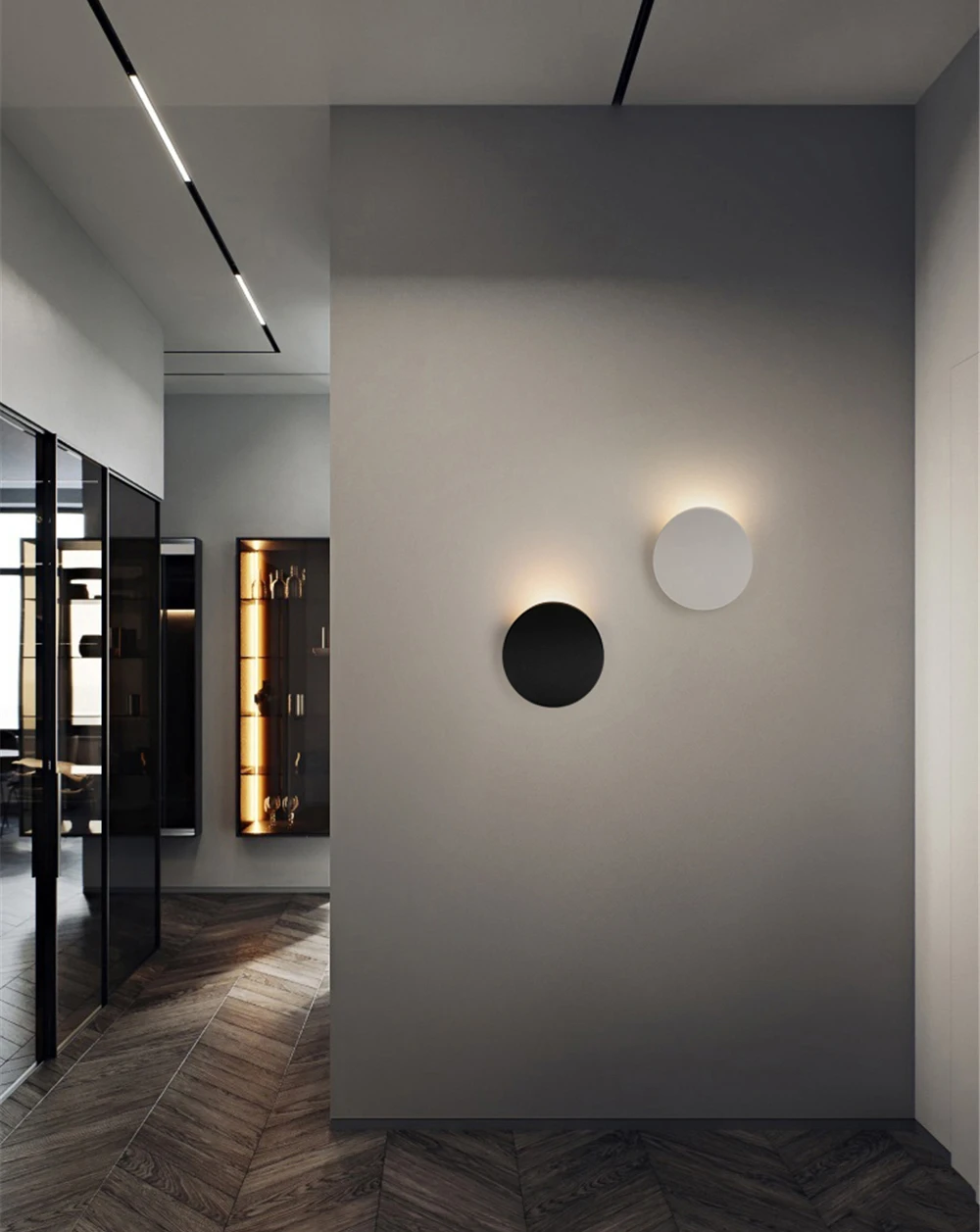 LED Indoor Wall Lamps Modern Simple Aluminum Wall Lamp Bedroom and Living Room Lighting Black White Gold Wall Lamp Light Fixture