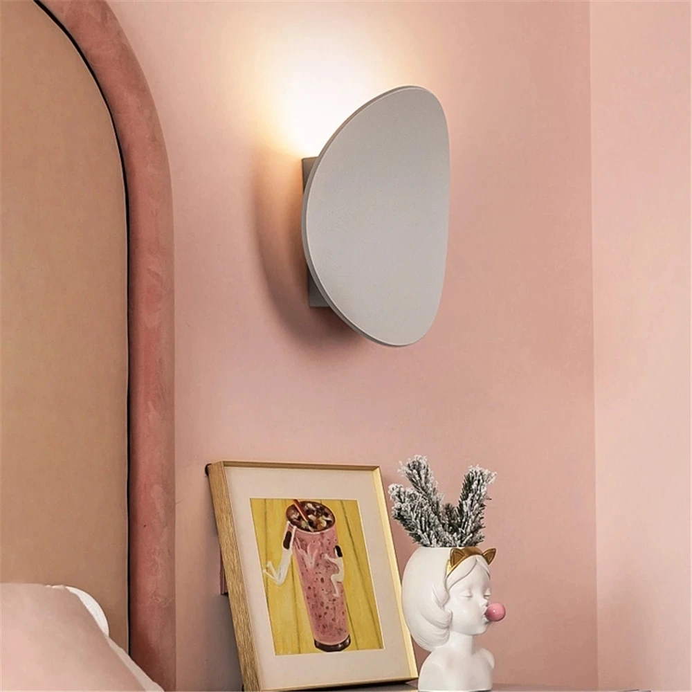 LED Indoor Wall Lamps Modern Simple Aluminum Wall Lamp Bedroom and Living Room Lighting Black White Gold Wall Lamp Light Fixture