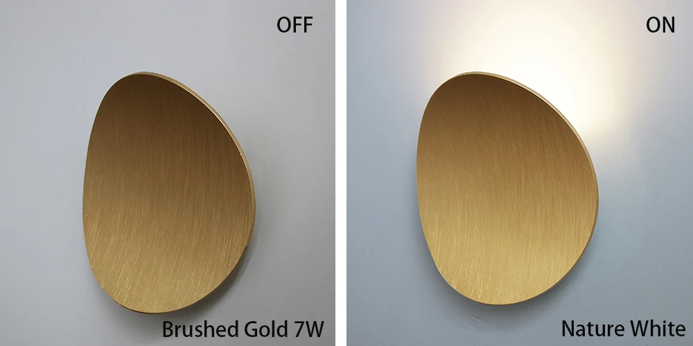 LED Indoor Wall Lamps Modern Simple Aluminum Wall Lamp Bedroom and Living Room Lighting Black White Gold Wall Lamp Light Fixture